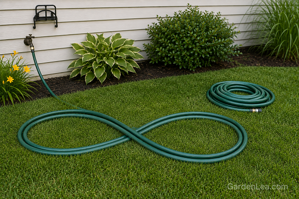 Figure Eight Garden Hose Storage Method
