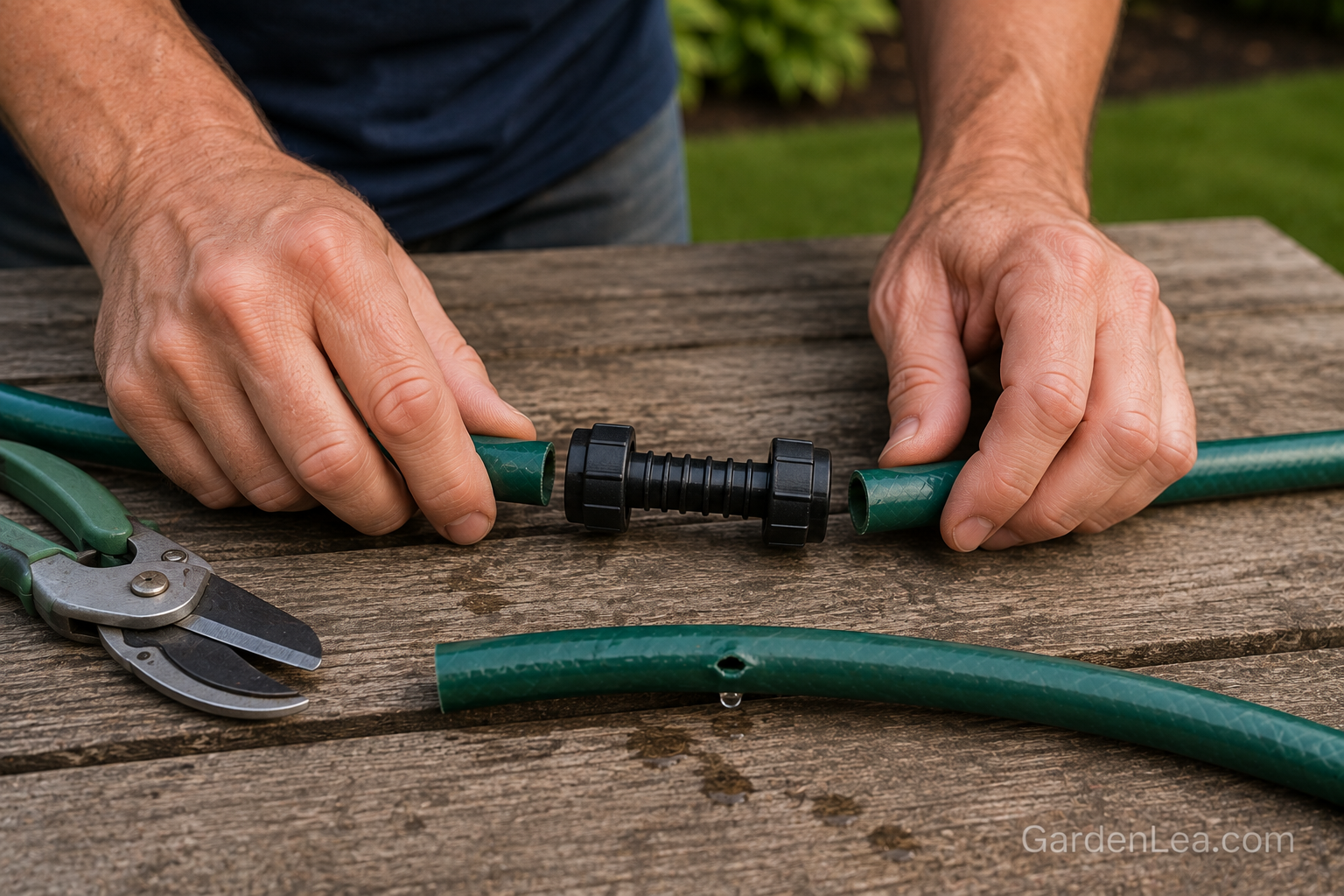 Repair a Garden Hose Pinhole With a Hose Mender